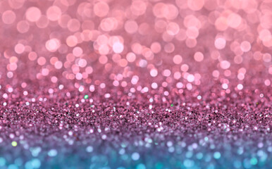 Beautiful Glitter Bokeh Gradient Texture, Closeup Photography