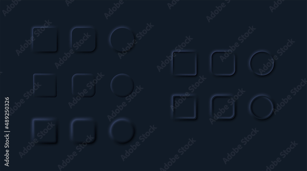 Wall mural dark style backdrop design elements mobile web app button interface ui component