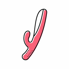 dildo sex toy color icon vector illustration