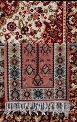 Colorful new modern disign carpet and traditional chiprovtsi carpet in Bulgaria, Europe
