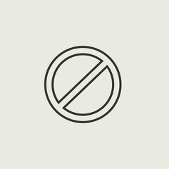 Not_allowed vector icon illustration sign