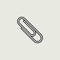 Paper_clip vector icon illustration sign