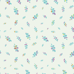 White leaves seamless pattern print background