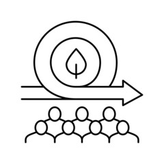 eco friendly line icon vector illustration