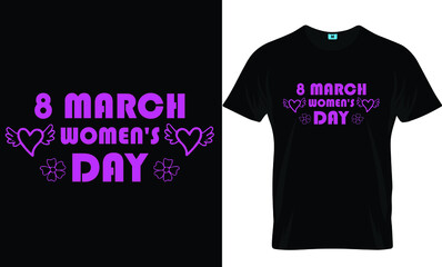 Women's day t-shirt design template 