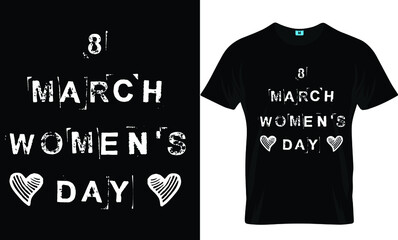 Women's day t-shirt design template 