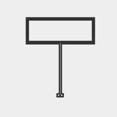 Fototapeta premium Road sign vector icon solid grey