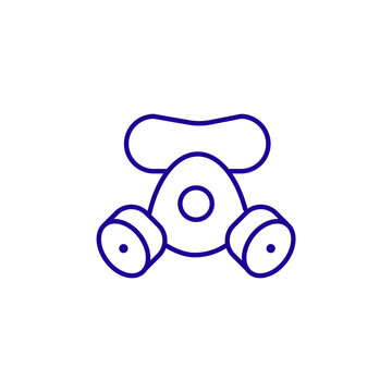 recommend clip art: Mask gas control respirator line icon. Chemical disinfection equipiment
