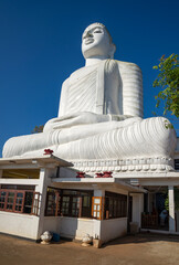 Giant Buddha statue in Bahiravakanda Temple. Kandy, Sri Lanka
