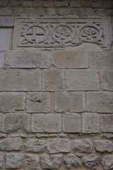 Capestrano - Abruzzo - Abbey of San Pietro ad Oratorium - Details of the facade and portals