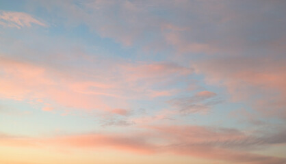 Naklejka na ściany i meble Abstract Pink Clouds with Vanilla Sky