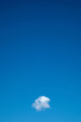 Abstract Single Cloud on the Blue Sky