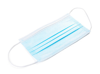 Surgical mask on white background