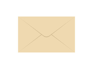 Beige mail icon. Envelope mail illustration. New mail sign. E-mail vector illustration. 