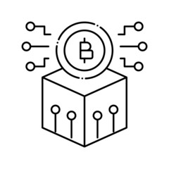 technology ico line icon vector illustration