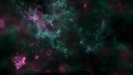 Pink and green Large Magellanic Cloud galaxy