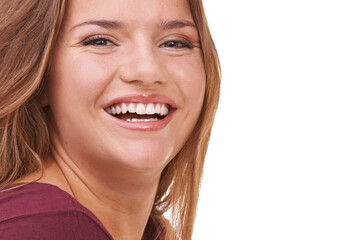 She just exudes confidence. Shot of a beautiful plus size model isolated on white.