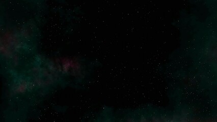 green galaxy in deep space