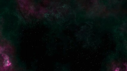 green galaxy in deep space