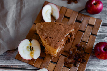apple pie on table