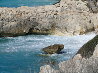 Headland in front of the Castel Sant Carles, Palma, Mallorca, Balearic Islands, Spain