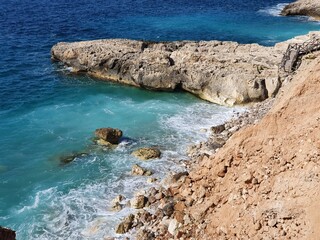 Headland in front of the Castel Sant Carles, Palma, Mallorca, Balearic Islands, Spain