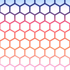 Colorful hexagon wall texture background. 3d rendering.