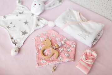 children's toys and clothes for the baby