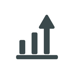 Income growth analysis, growth, growth bars and chart icons concept. Illustration on a white background