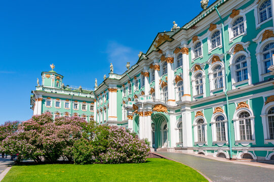 Winter Palace (State Hermitage museum) in spring, Saint Petersburg, Russia