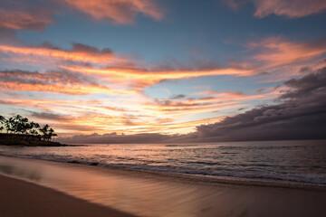 Sunset on Beach in Maui