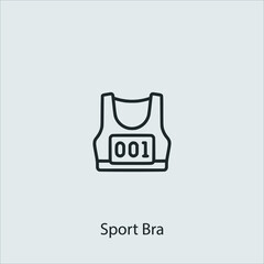 sport bra  icon vector icon.Editable stroke.linear style sign for use web design and mobile apps,logo.Symbol illustration.Pixel vector graphics - Vector