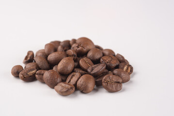 coffee beans on white background