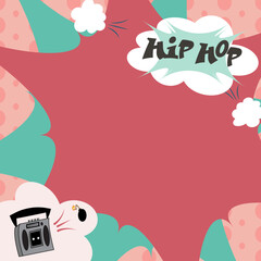 old school hip hop cartoon background