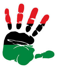 Pan African Flag Handprint
