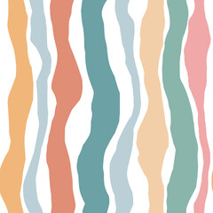 Striped seamless background, trendy pattern for fabric, covers, collages, design. Vector illustration.
