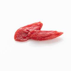 Goji berries isolated on white background.