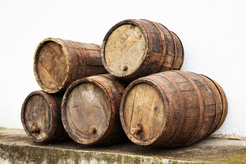 Fototapeta premium Old wooden barrels