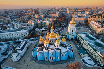 Ukraina, Kijów Monaster św. Michała Archanioła o Złotych Kopułach, prawosławie, cerkiew