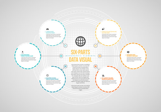 Six-Parts Data Visual Infographic