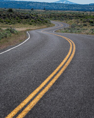 Roadway through the extreme rural American country