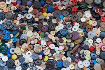 Mix of random buttons background