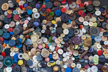 Mix of random buttons background