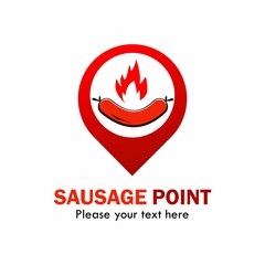 sausage point logo template illustration