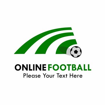 Online football logo template illustration