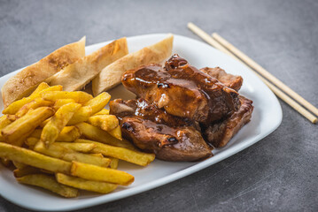 chicken food served