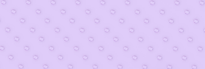 Little pink messaging boxes message bubbles pastel pink background 3d illustration. 
