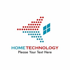 Home technology logo template illustration