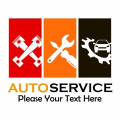 Auto service logo template illustration