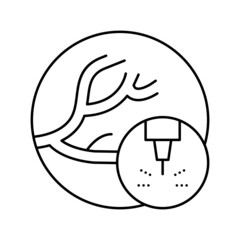 removal of vascular pathologies line icon vector illustration